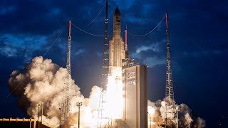 LIVE Arianespace Ariane 5 ES VA240 Rocket Launching Galileo 1922 Navigation Satellites [upl. by Karlan]