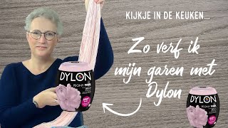 Simpel zelf garen verven doe je zo Deel II  Dylon Textielverf keepitsimplehaken [upl. by Laden]