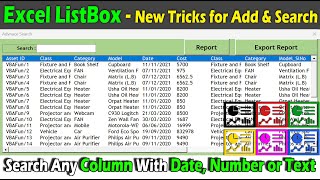 Listbox in Userform Excel vba Advance Multi Column Search in Listbox with Single Textbox [upl. by Miltie554]