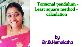 Torsional pendulum  Least square method  Calculation [upl. by Moya]