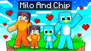 Having A MILO and CHIP Family in MINECRAFT [upl. by Nitsir]