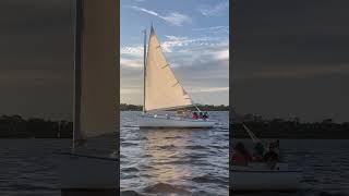 Our catboat Margot with a charter group aboard [upl. by Anaej]