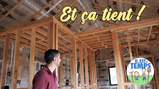 On construit nos CLOISONS en bois 9 [upl. by Anoj]