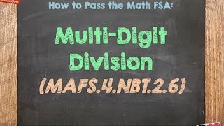 How to Pass the Math FSA 4th  MultiDigit Division Long Division [upl. by Vasos788]