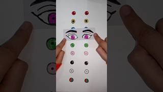 which one is your favorite Eyeballs  🔴🟡🔵🟣⚫⚪🌈shorts youtubeshortsart artandcraftwithpriya [upl. by Otineb]