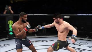 Tyron Woodley vs Vicente Luque UFC 260 Full Welterweight Match Highlights 3272021 UFC 4 [upl. by Htiduj]