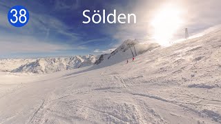 Solden Blue Piste 38 Ski POV [upl. by Yecam]