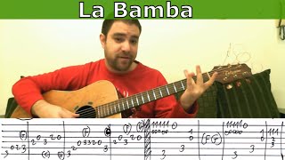 Tutorial La Bamba  Fingerstyle Guitar w TAB [upl. by Barnaby]