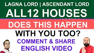 Exclusive Research Lagna Lord Ascendant lord in 12 houses amp how it affects you ascendant astrology [upl. by Amsirac]