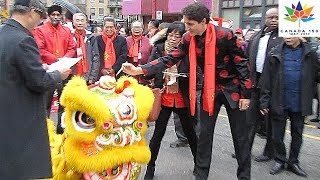 Canada 150 PM TRUDEAU  2017 Vancouver Chinatown Spring Festival Parade [upl. by Adiam356]