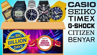 TOP 25 BEST Watch Offers FLIPKART BBD amp AMAZON Great Indian Festival Casio Seiko Timex GShock [upl. by Maire]