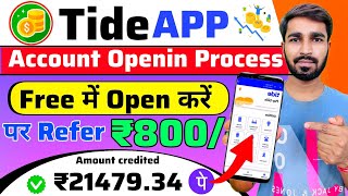 Tide account opening process  Tide business account  Tide app se paise kaise kamaye  snap info [upl. by Nauwaj113]