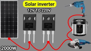 How To Make 12v to 220v 2000W Solar inverter  Sine wave inverter Circuit [upl. by Pat]