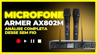 Microfone sem fio Armer AX802M  Análise COMPLETA [upl. by Sahpec970]