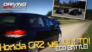 Driving Sports TV  2011 Honda CRZ vs VW Golf TDI Eco Shootout [upl. by Lias401]