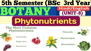 BSc 3rd Year 5th Sem Botany Paper 1PhytonutrientsPhytochemicalsPhytonutrients in HindiTerpenoids [upl. by Nylessej696]