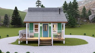 220 sqft  Amazing Cozy Tiny Cabin Design 4 x 5 m  13 x 17 Ft [upl. by Lledroc]