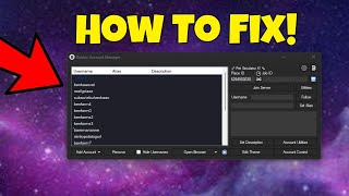 How To Fix Roblox Account Manager NOT WORKING [upl. by Inimak]