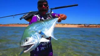 Exmouth Gulf Queenfish Fishing with Karen [upl. by Miguela734]