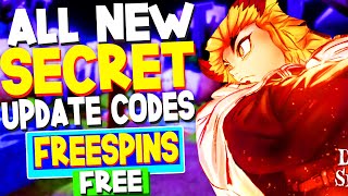 ALL NEW SECRET UPDATE CODES in DEMON SLAYER RPG 2 CODES Demon Slayer RPG 2 Codes [upl. by Nawoj]