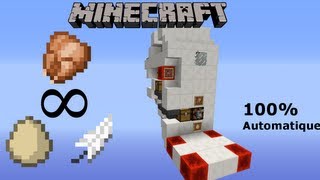 Poulailler 100 automatique  avoir de la nourriture à linfini  Minecraft tutoriel 15 [upl. by Pam]