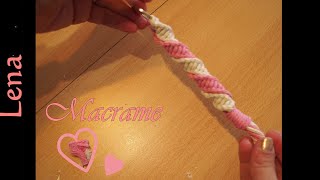 𝗠𝗮𝗰𝗿𝗮𝗺𝗲 with 𝗟𝗲𝗻𝗮 🗝️ Makramee Schlüsselanhänger Wellenknoten 📿 Macrame Spiral Knot Keychain DIY [upl. by Connell625]