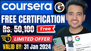 Coursera New Year Offer Get 12 Free Google Certification  Tech amp Non Tech Online Courses [upl. by Caitrin]