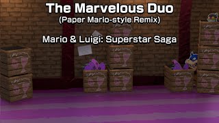 Mario amp Luigi Superstar Saga  The Marvelous Duo Popple Battle Theme Paper Mariostyle Remix [upl. by Norel376]