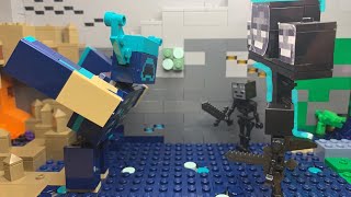 Lego Minecraft Stop Motion Warden VS Wither [upl. by Ayim]