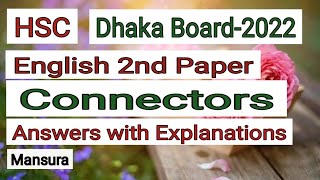 Connectors  HSC  Dhaka Board2022  Questions and Answers with Explanations  Mansura [upl. by Jacobo]