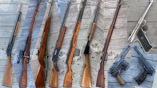 Mauser 1891 9130 PU M1A SVT40 1897 Winchester Winchester 62 Ruger MKII C96 Walther P38 A5 [upl. by Otreblasiul]