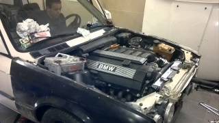 BMW E30 M52B28  first start after swap [upl. by Drawyeh]