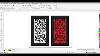 Metal grill design CNC laser cutting machine in CorelDraw  CNC Jali Cutting  Doctor Design [upl. by Oer37]