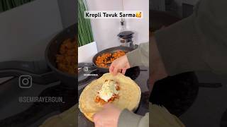 Krepli Tavuk Sarma😋 krepfarklıtariflertavuksarma [upl. by Anan43]