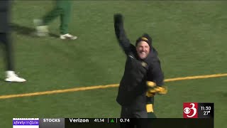 UVM men’s soccer downs UMBC in America East Semis [upl. by Enirehtahc]