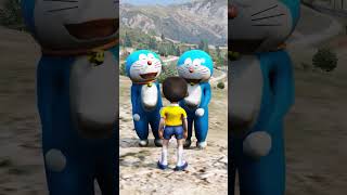 DORAEMON FALL FROM MOUNTAIN NOBITA LEFT BEHIND  gta5 shorts [upl. by Nesral]