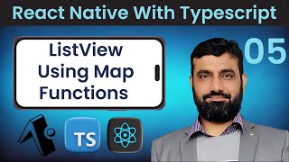 React Native with TypeScript in Urdu  ListView using Map Function  Expo  5 [upl. by Amri]