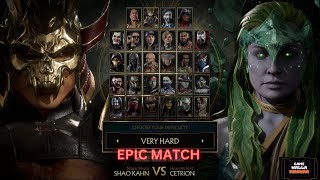 Shao Kahn vs Cetrion Epic Showdown on Very Hard  Mortal Kombat 11 [upl. by Iaht]