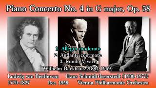 Beethoven Piano Concerto No 4 Backhaus amp SchmidtIsserstedt 1958 ベートーヴェン ピアノ協奏曲第4番 バックハウス [upl. by Mannos935]