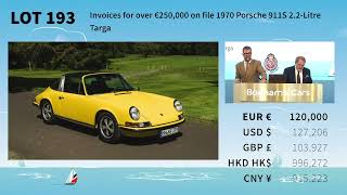 The auction of a 1970 Porsche 911S 2 2 Litre Targa [upl. by Ireg]