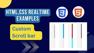 Custom scrollbar CSS style scrollbar scroll bar styling style scrollbar  custom scroll bar hhtml [upl. by Notxap]