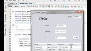 Easy Java JTable GUI JTable [upl. by Merell]