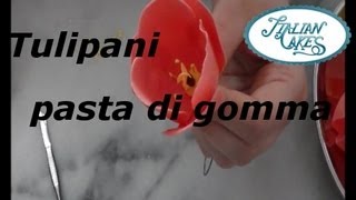 Come realizzare tulipani in pasta di gomma Make gum paste tulips by ItalianCakes [upl. by Tiphany]