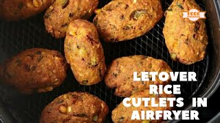 leftover rice cutlet recipe in Airfryercutlet reciperice cutlet recipecrispy recipeAirfryer [upl. by Lashonde397]