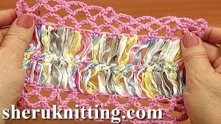 Crochet Mesh On Basic Strip Tutorial 33 Hairpin Crochet [upl. by Halullat]