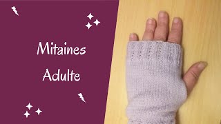 Mitaine au tricot adaptable Adultes [upl. by Noleta]