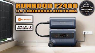 Runhood F2400 Balkonska elektrana runhood f2400 ademax balkonskaelektrana solarnaelektrana [upl. by Chaddie]