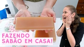 TRABALHANDO com PRODUTOS CASEIROS  Base para Sabonete feita de Óleo e Estearina [upl. by Cleodel131]