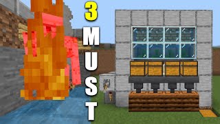 3 Must Know Farms for Everyone  Minecraft Bedrock 120 Farms [upl. by Lotsyrc]