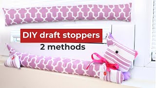 How to make a draft stopper for Doors or Windows  DIY doggy draught excluder [upl. by Alded131]